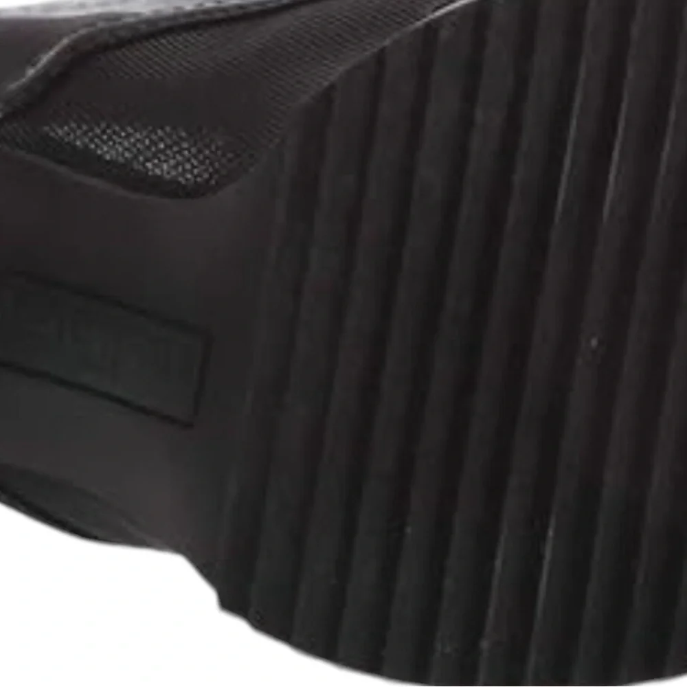 Karl Lagerfeld Black Peep-Toe Ankle Booties with Embellished Strap